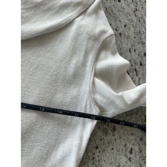 Alo White Long Sleeve Cowl Neck Pullover Top Kangaroo Pocket Women's Small - Picture 15 of 16